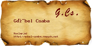Göbel Csaba névjegykártya